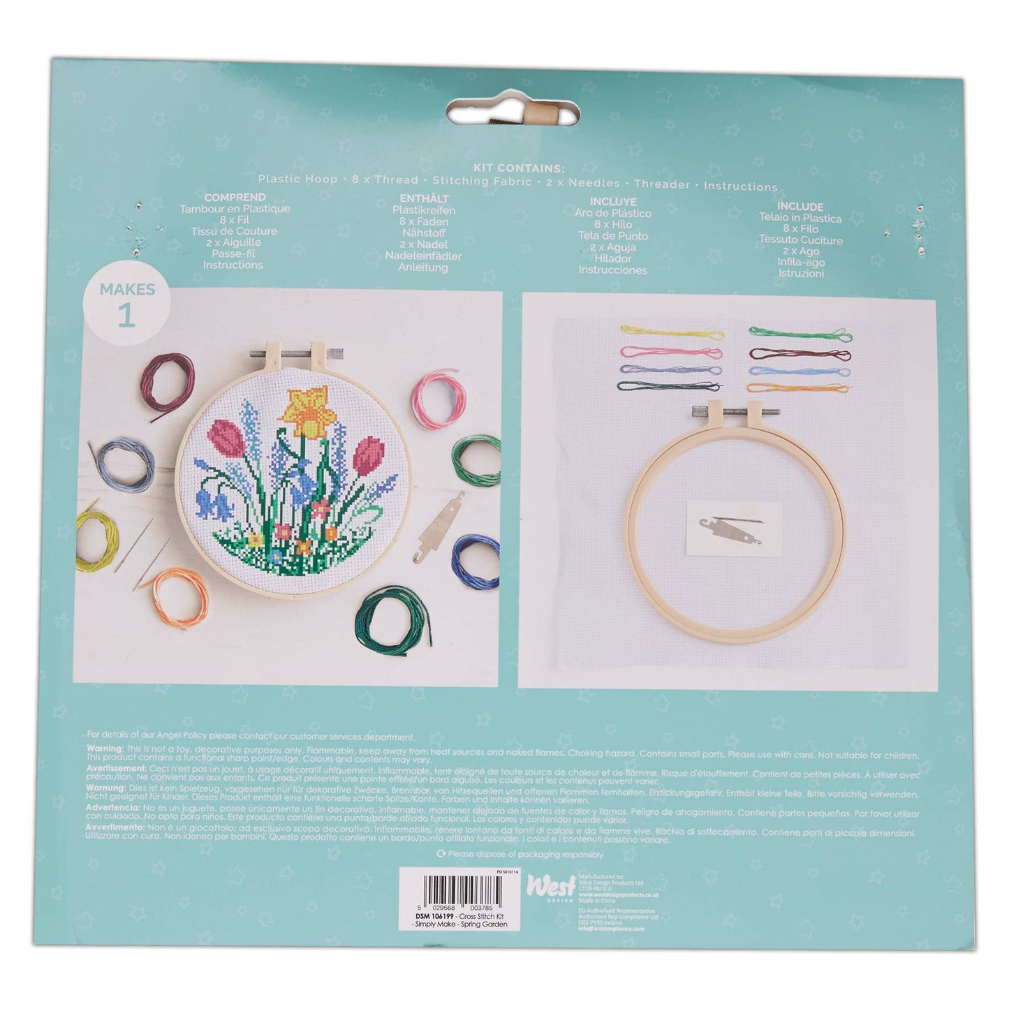 Simply Make Cross Stitch Kit - Spring Garden
