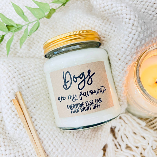 Dogs are my favourite handmade soy scented candle: Coconut Milk and Sea Salt