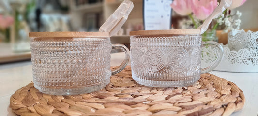 Glass Mug for hot drinks, overnight oats or cereal