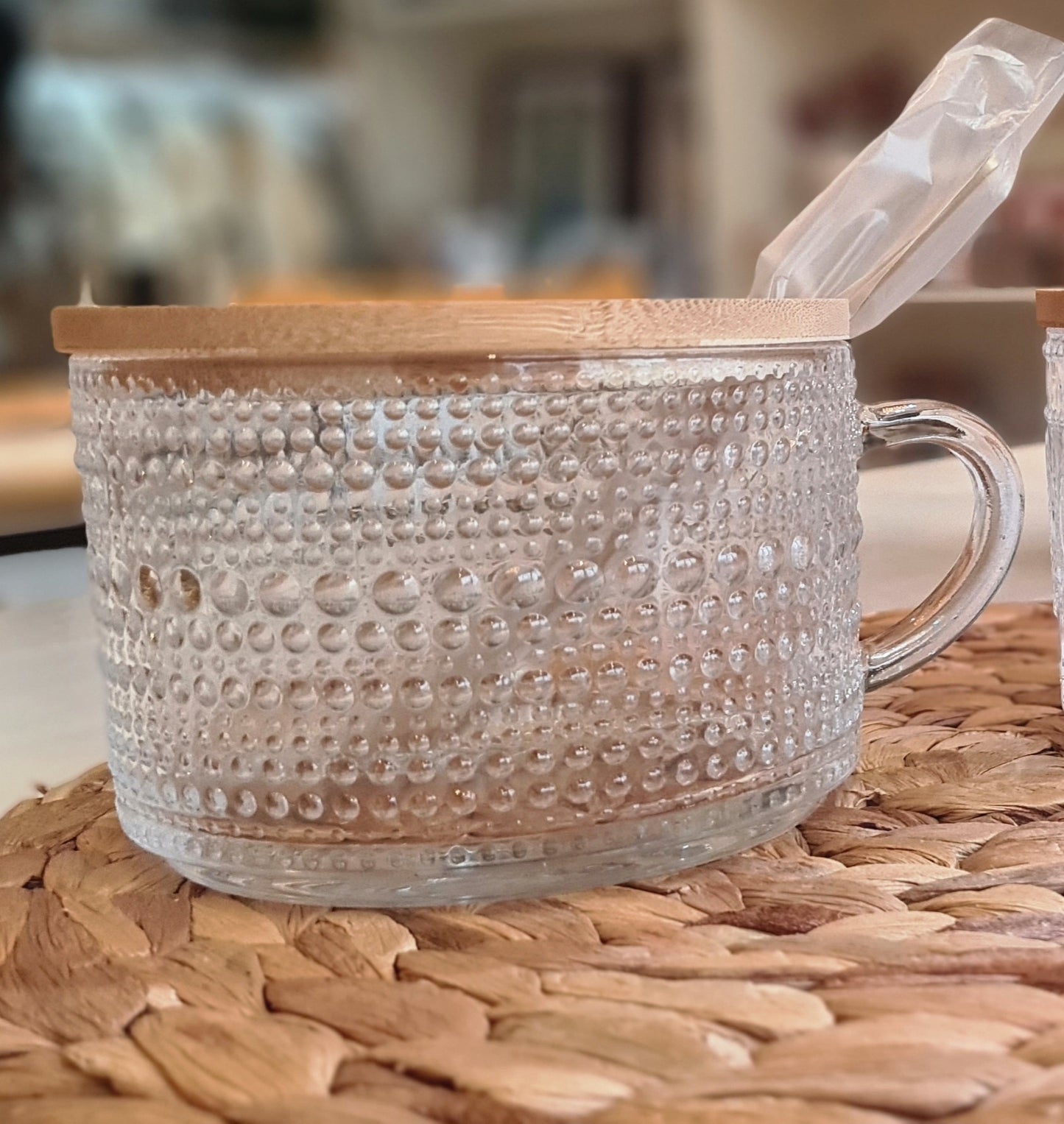 Glass Mug for hot drinks, overnight oats or cereal