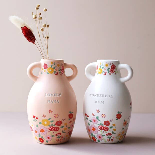 Large Ceramic Wonderful Mum Floral Vase, H15.5cm