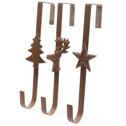 Iron Festive Wreath Hangers, 28cm