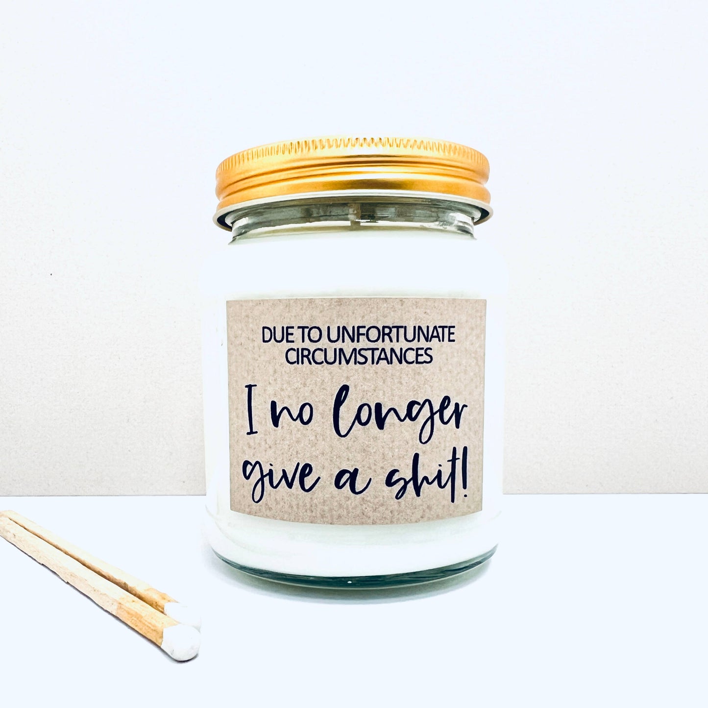 I no longer give a shit handmade soy scented candle : Coconut Milk and Sea Salt