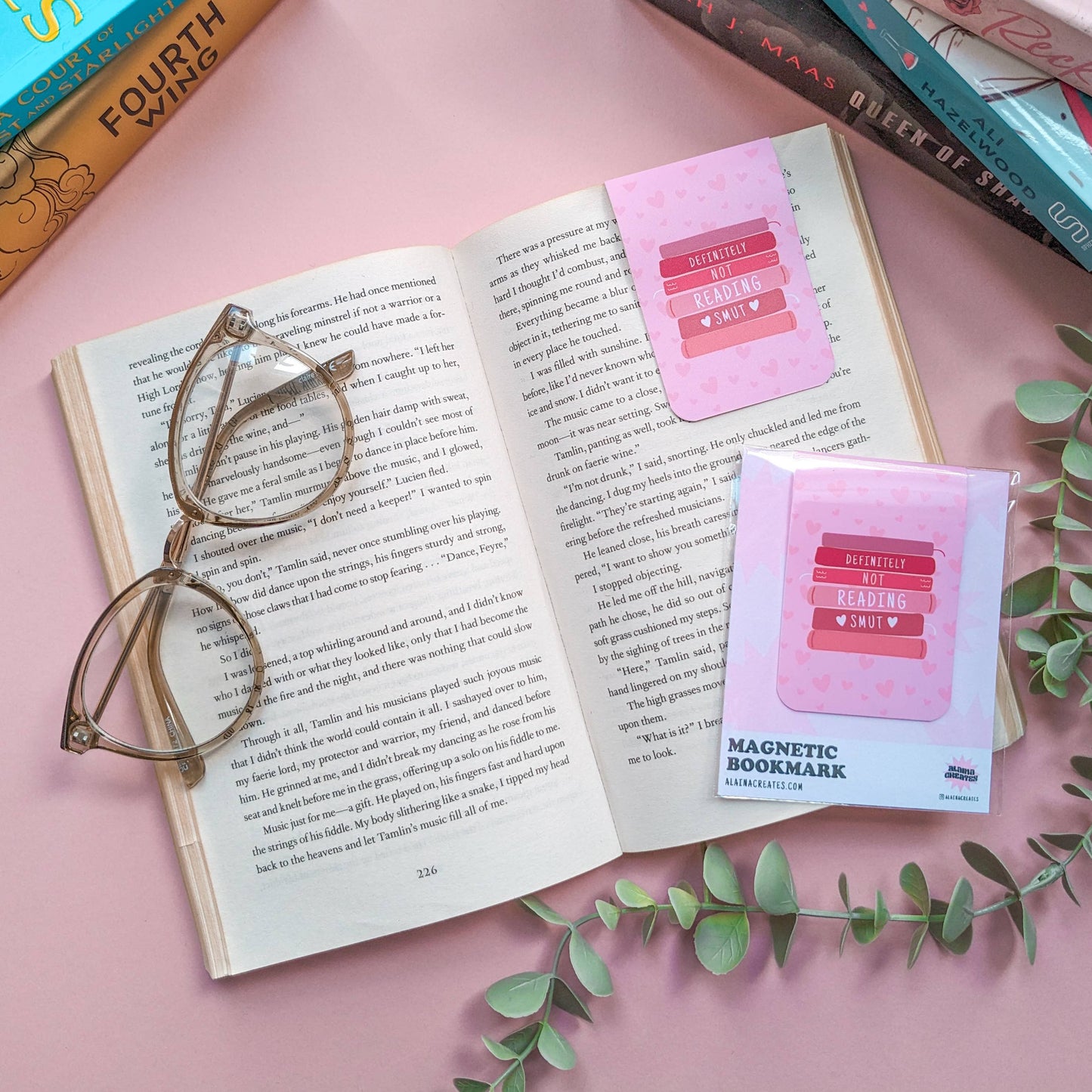 'Definitely Not Reading Smut' Magnetic Bookmark