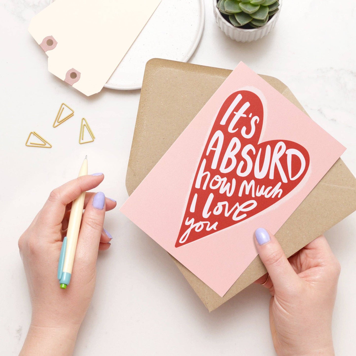 It's Absurd - Greeting Card - Red