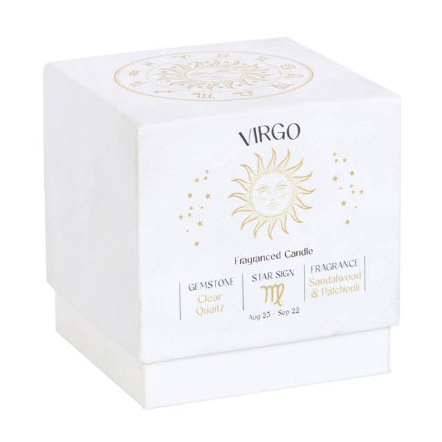 Virgo Sandalwood & Patchouli Zodiac Crystal Candle