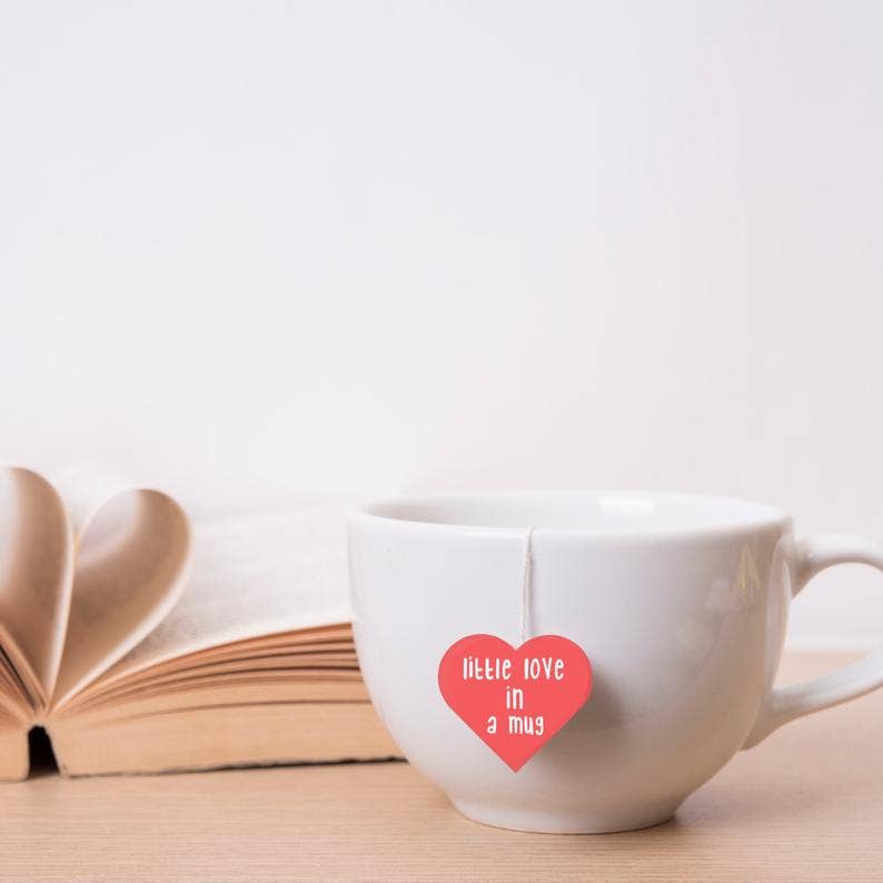 Heart shaped tea bags Tin of 5 Tea Bags - Peppermint Tea