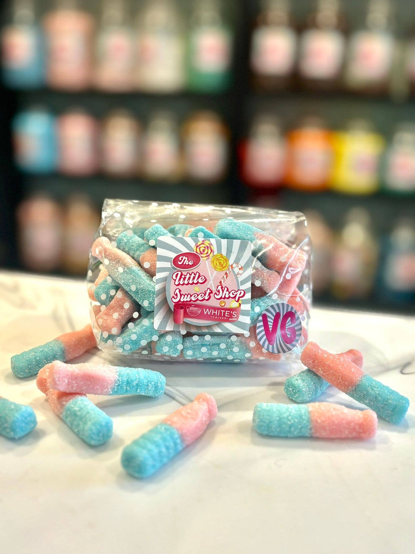 Vegan Bubblegum Bottles Sweet Bag 250g