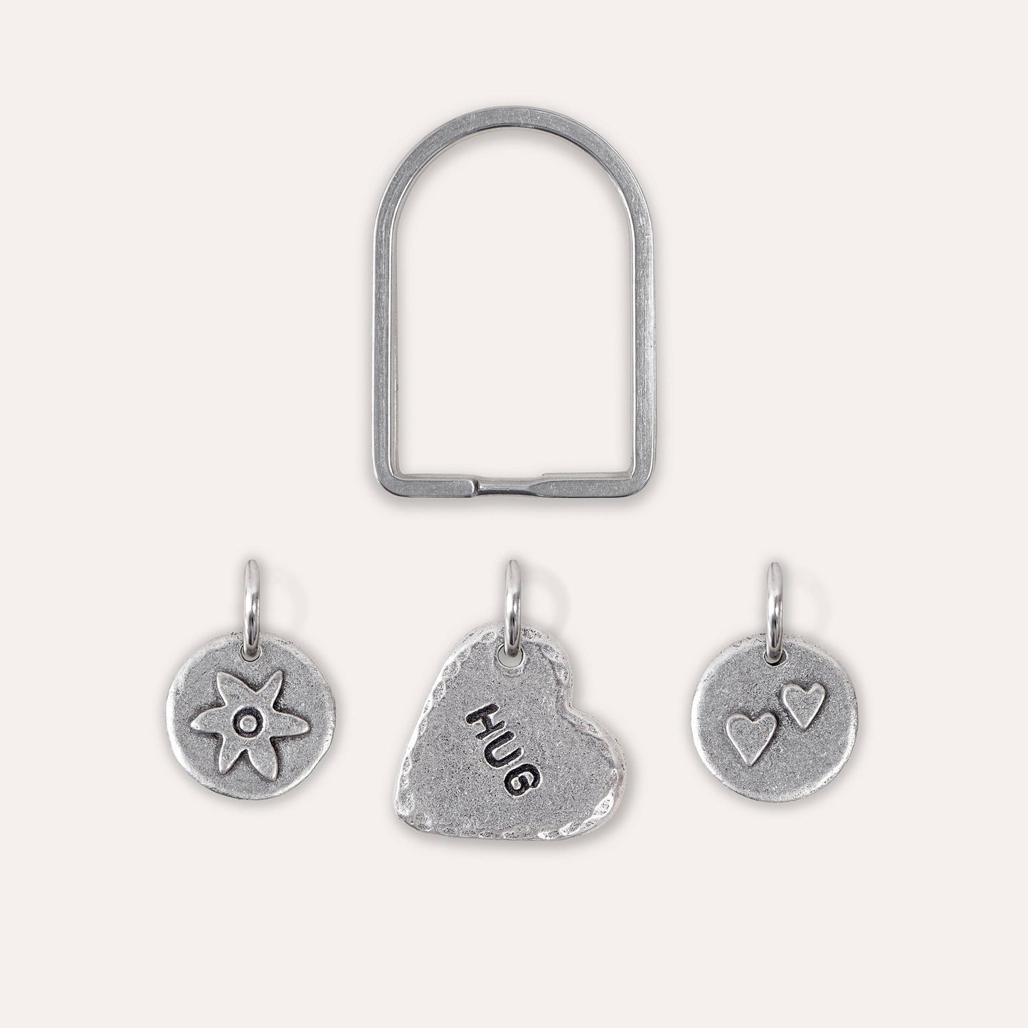 Mini 'Hug' Charms Keyring
