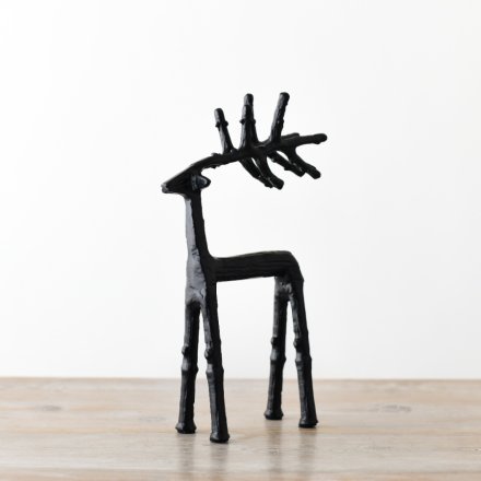 Black Metal Reindeer - 23cm