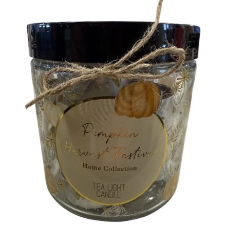 Pack of 15 Tealights In Jar- Pumpkin