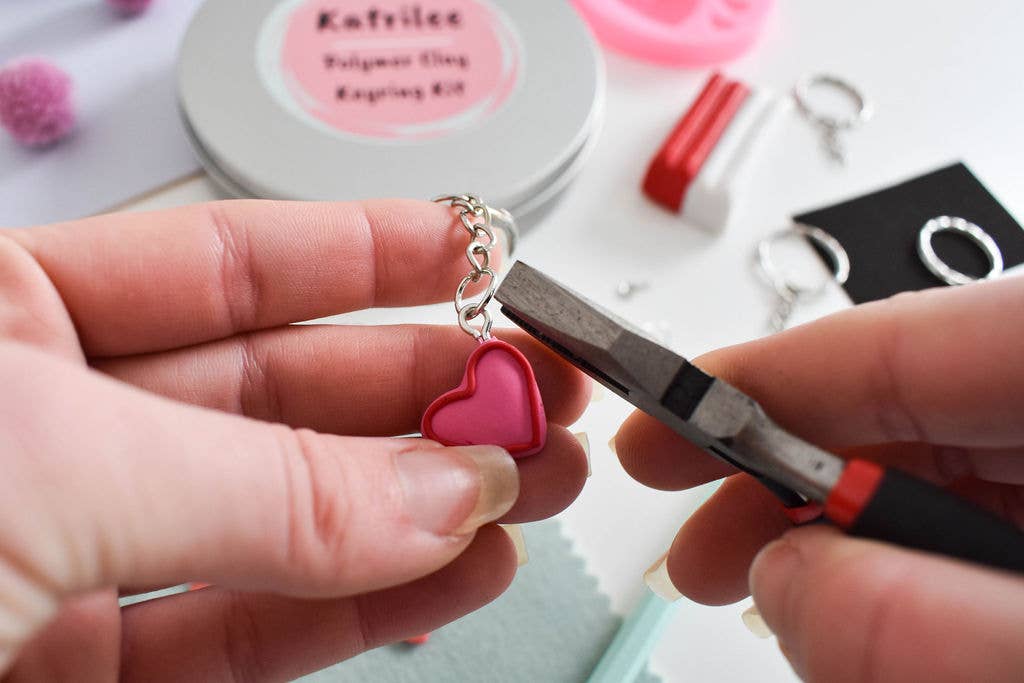 Katrilee Polymer Clay DIY Heart Keyring Craft Kit