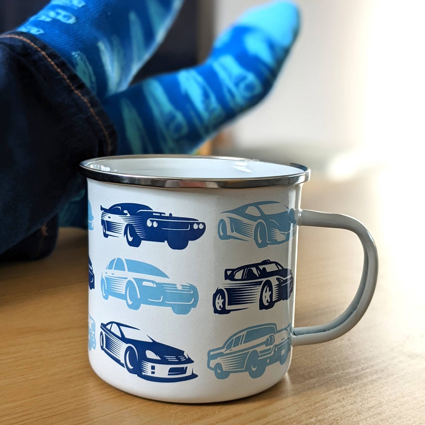 Gentlemen's Emporium Enamel Mug & Socks - Cars