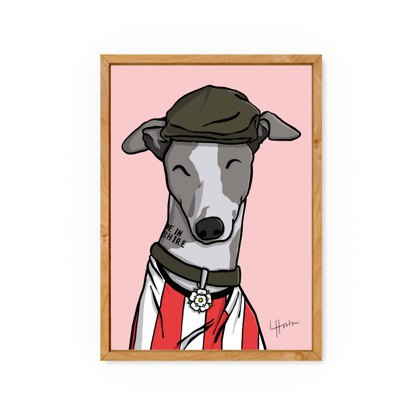Jack The Whippet is a BLADE - Sheffield United Art Print - Luke Horton