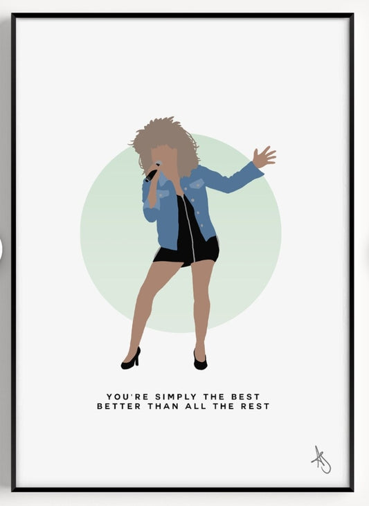 Print Clique A4 Tina Turner Inspired Print