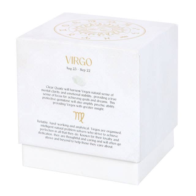 Virgo Sandalwood & Patchouli Zodiac Crystal Candle