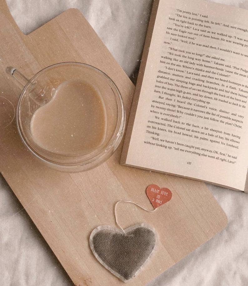 Heart shaped tea bags Tin of 5 Tea Bags - Peppermint Tea
