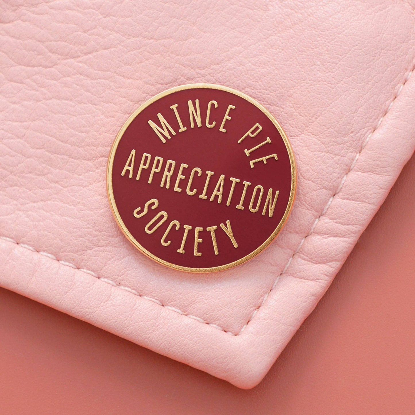 Mince Pie Appreciation Society - Burgundy - Enamel Pin