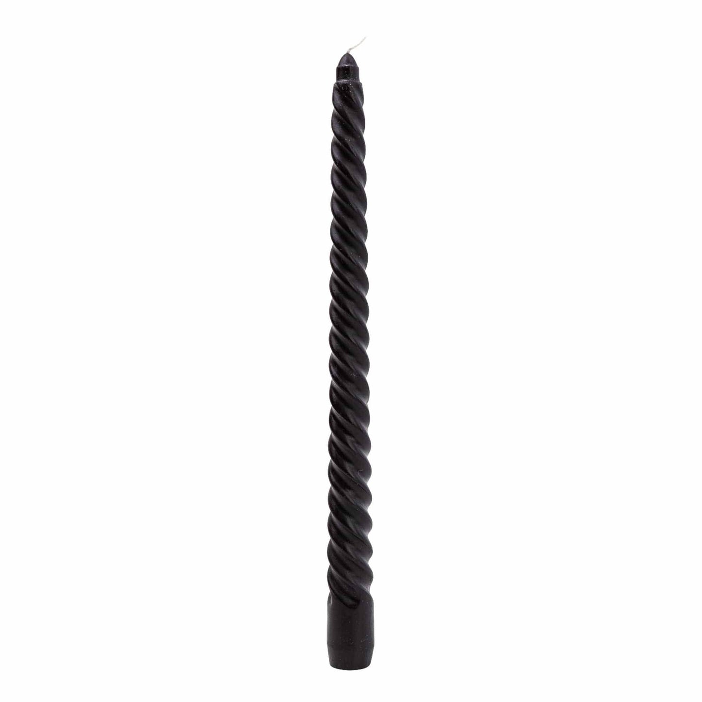 Twisted Candle in Black Set of 4 6 PK