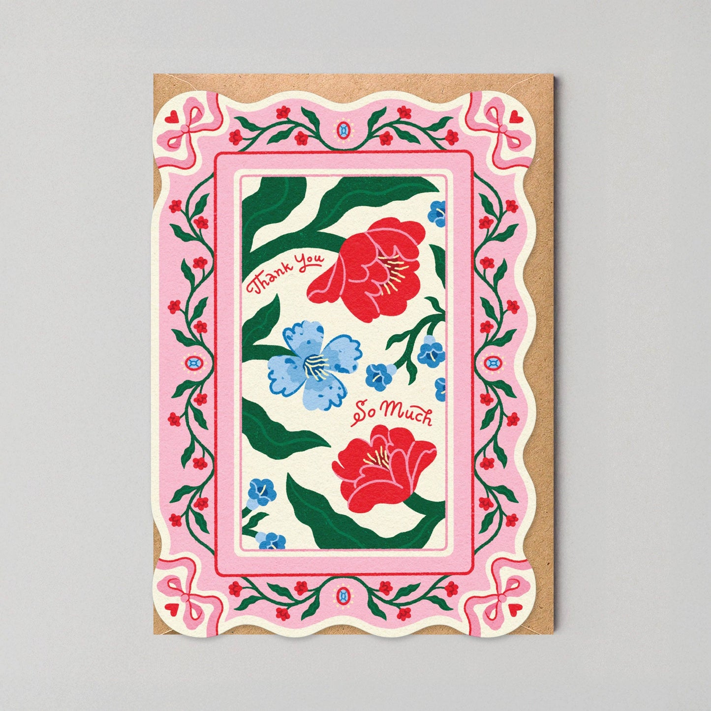 Floral Thank You Card | Uniquely Shaped Greeting Cards