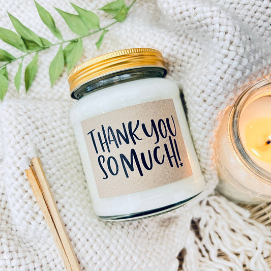 Thank you so much handmade soy scented candle: Coconut Milk and Sea Salt