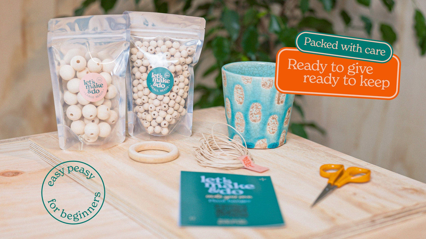 Create Your Own Wooden Beaded Plant Hanger Kit