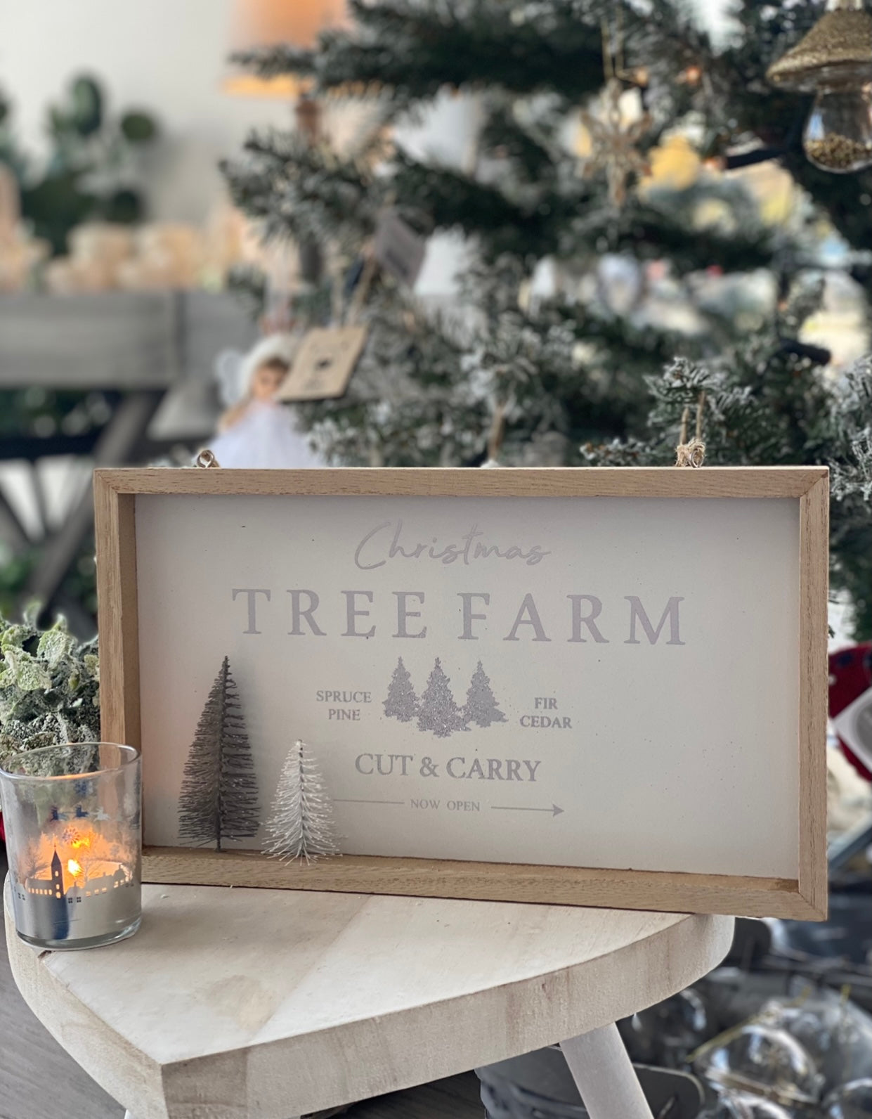 Wooden Christmas Tree Farm Sign