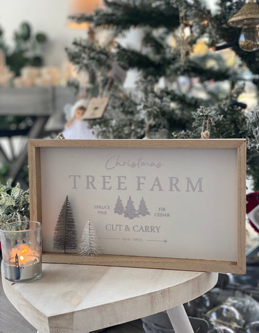 Wooden Christmas Tree Farm Sign