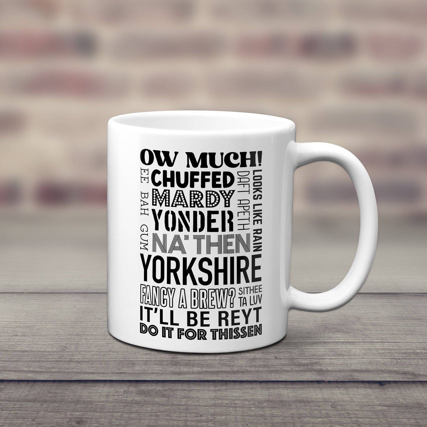 Yorkshire Dialect Quotes Mug | Funny Yorkshire Sayings Mug: White
