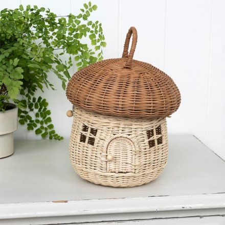 Wonders of Nature; Rattan Mushroom House, 28cm
