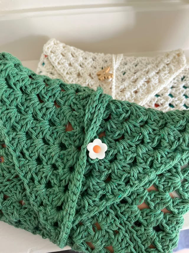 Crochet Book Sleeve - handmade