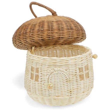 Wonders of Nature; Rattan Mushroom House, 28cm