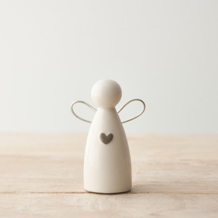 Porcelain Angel, Wire Wings 6cm
