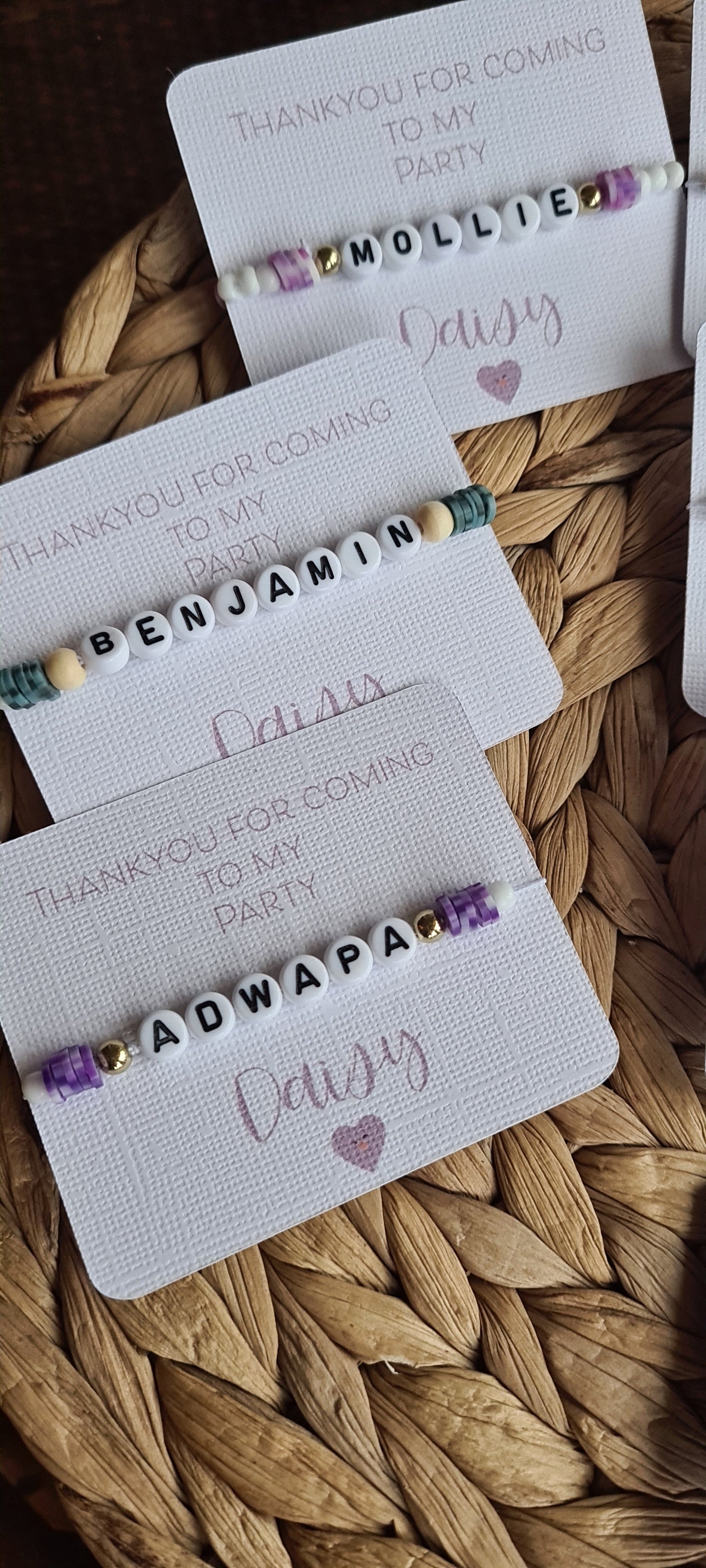 Personalised Party Bracelets