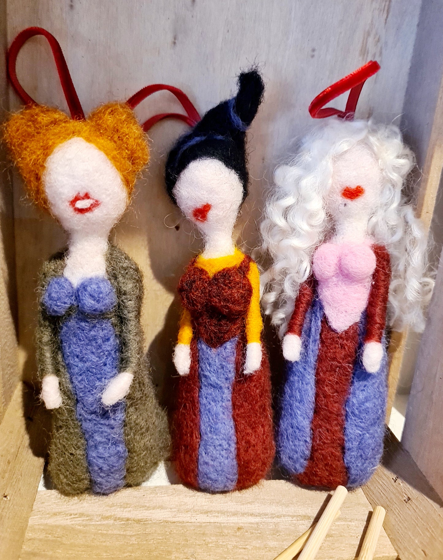 Sanderson Sisters Felted Dolls