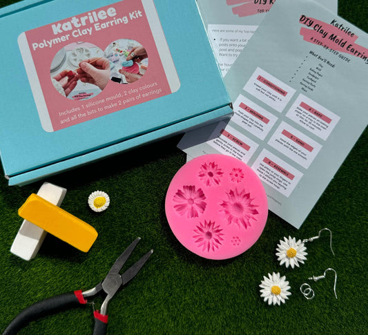 Polymer Clay Earring Making Kit - Daisy