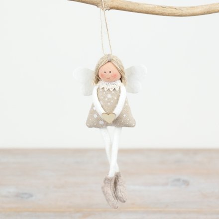 Hanging Angel Tree Deco, 17cm