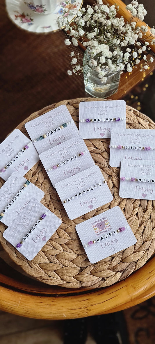Personalised Party Bracelets