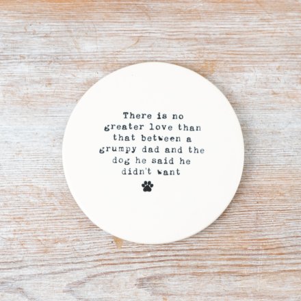 Dog Dad Coaster, 10cm