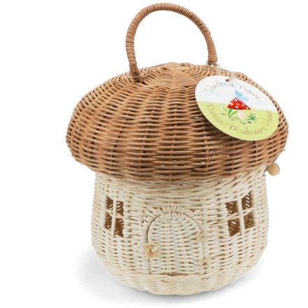 Wonders of Nature; Rattan Mushroom House, 28cm