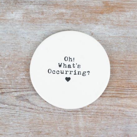 Oh! What's occurring? Coaster, 10cm