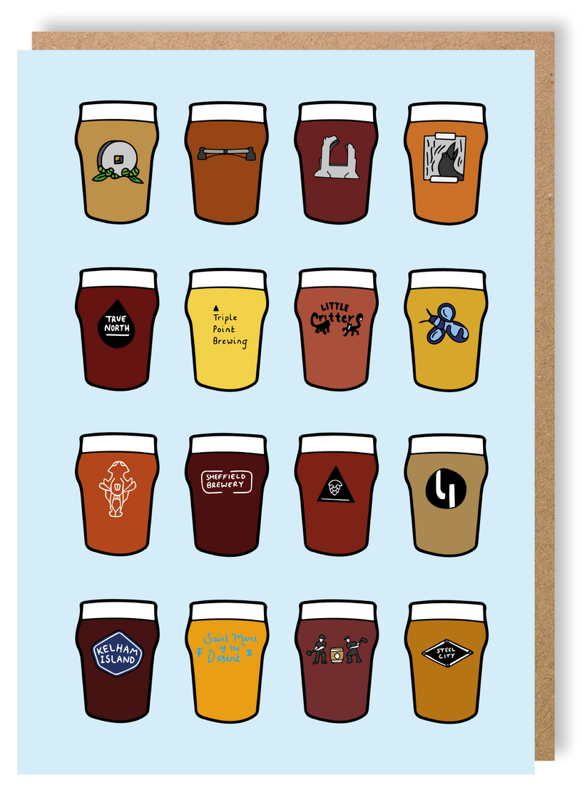Sheffield Ale - Greetings Card - LukeHorton Art