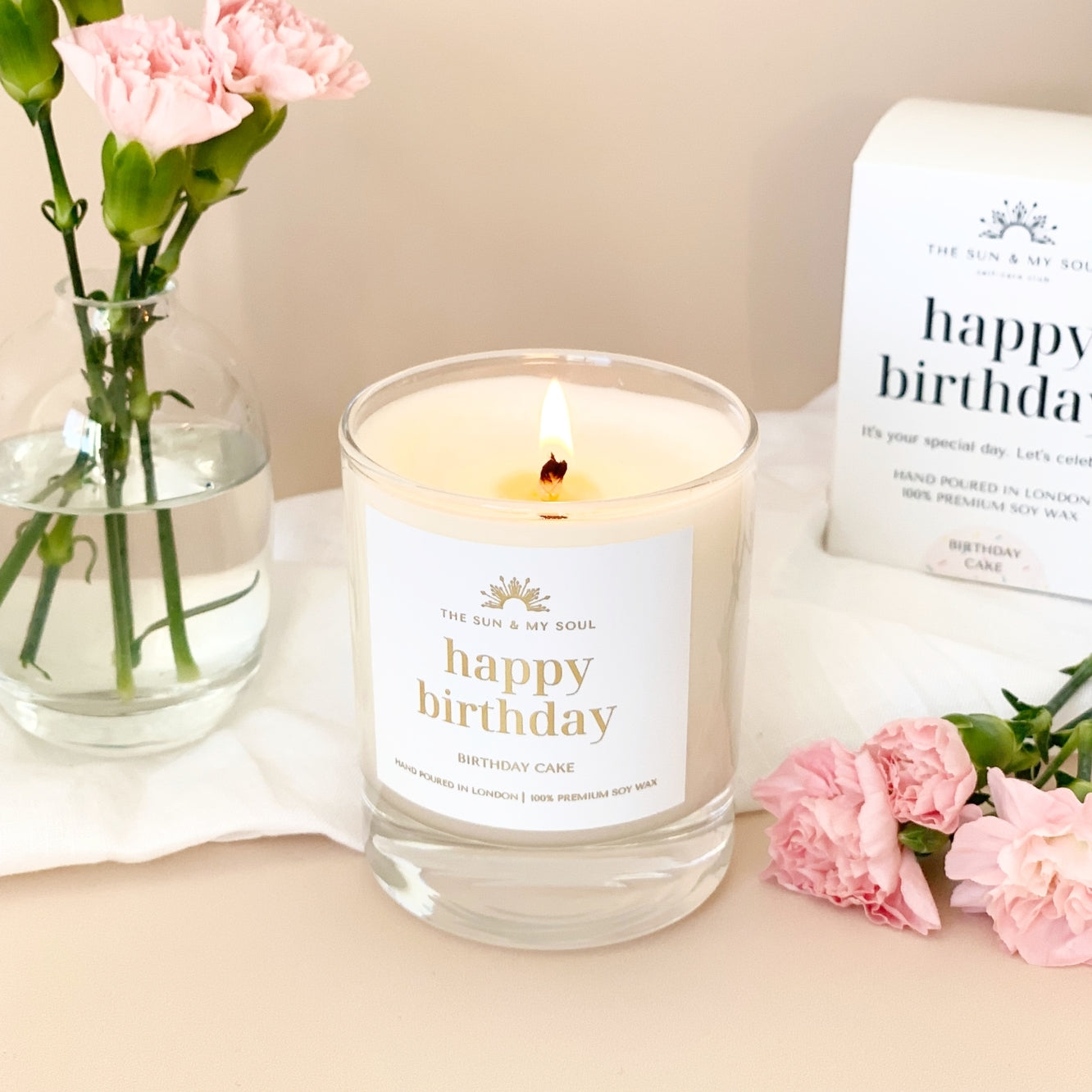 Happy Birthday -Birthday Cake Scented Soy Candle in Gift Box