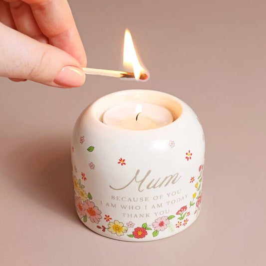 Mum Meaningful Word Candle Holder