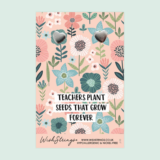 TEACHERS PLANT SEEDS - Heart Stud Earrings