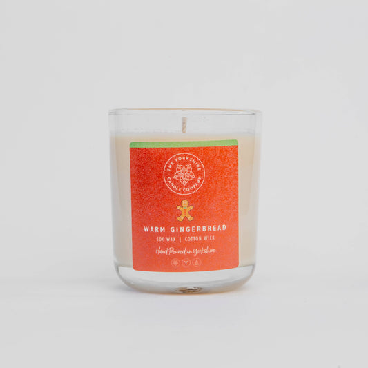 Warm GingerBread Glass Tumbler  |  Scented Candle | Soy Wax