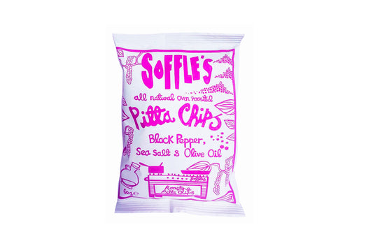 Black Pepper, Sea Salt, & Olive Oil  Pitta Chips 60g