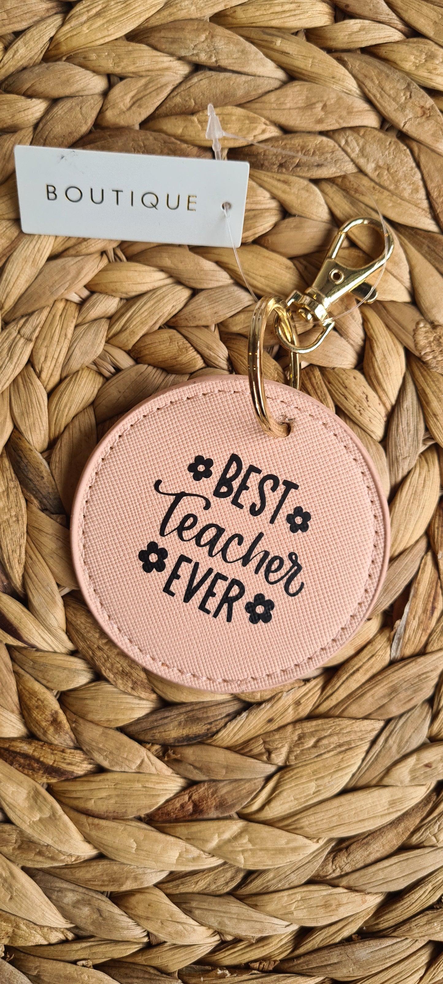 Pink Teacher Keyring