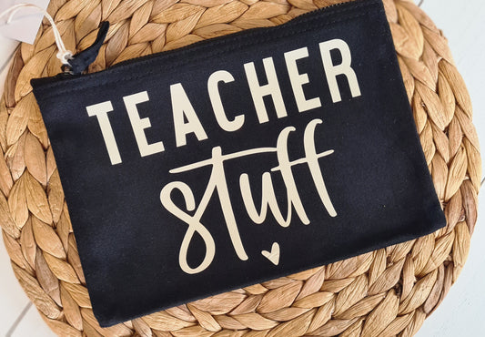 TEACHER STUFF Canvas Pouch