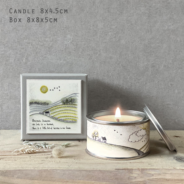 Boxed candle-Because someone we love is in heaven